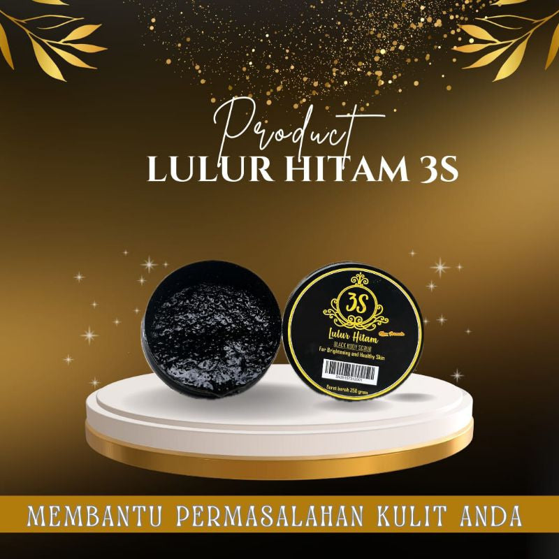 3S Black Body Scrub (Lulur Hitam 3S) Original flawlesseternalbeauty