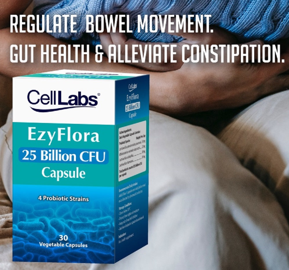 CellLabs EzyFlora Advanced Probiotic Supplement 25 Billion CFU