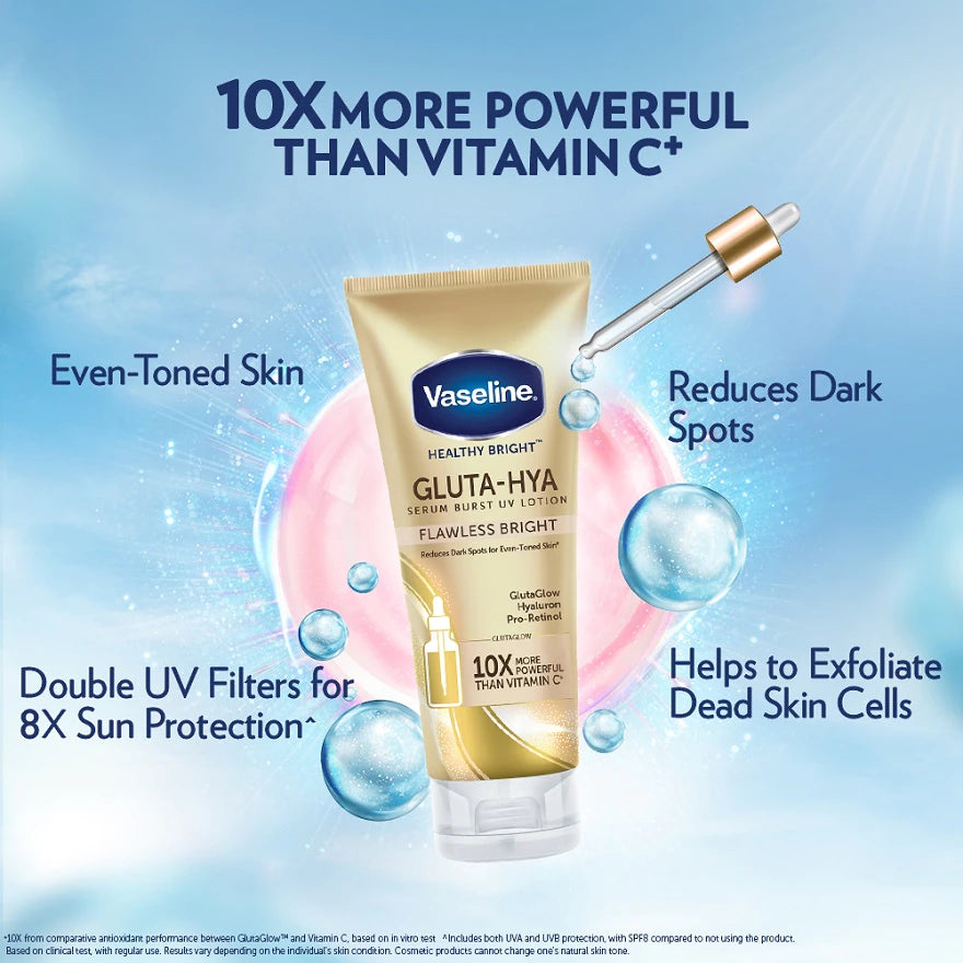 Vaseline Gluta-Hya Serum Burst Lotion Flawless Bright